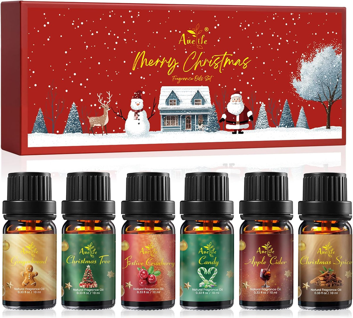 PACK OF 6 Christmas Essential Oil Set