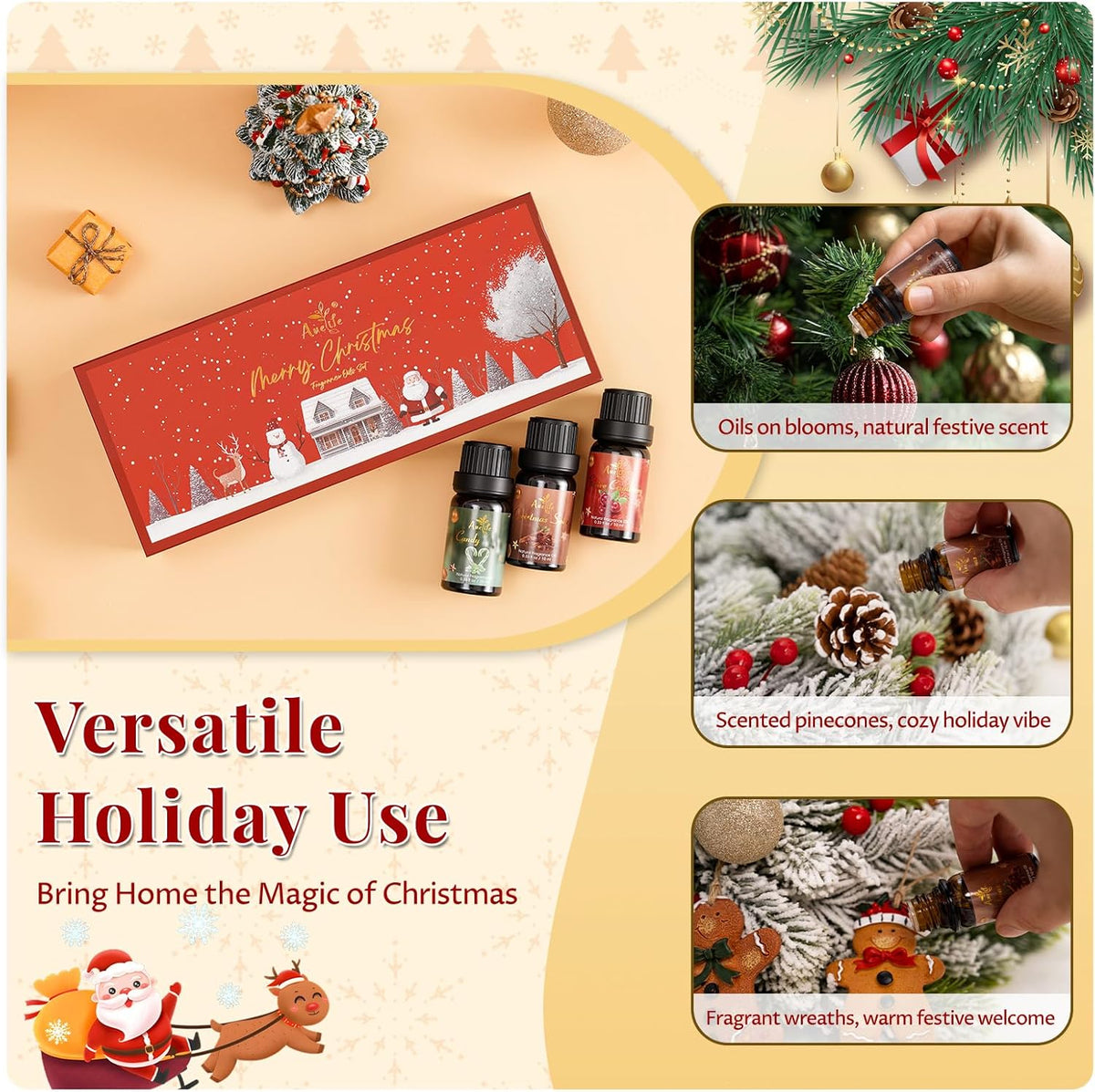 PACK OF 6 Christmas Essential Oil Set